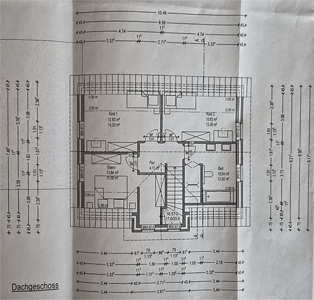 Grundriss DG Einfamilienhaus Rieste