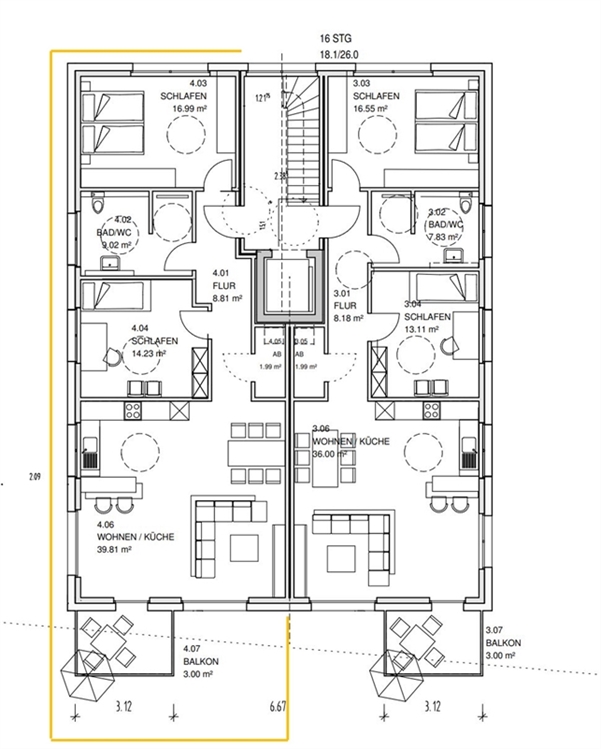 ETW 1. OG 93,85 m� Etagenwohnung Ibbenb�ren
