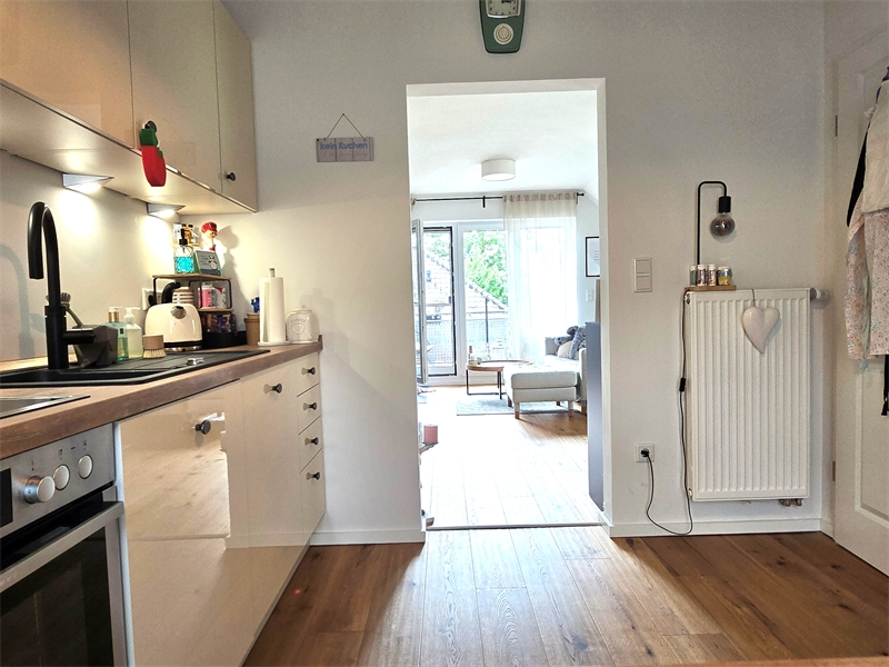 DG-K�che mit Blick in den Wohn Einfamilienhaus Lengerich