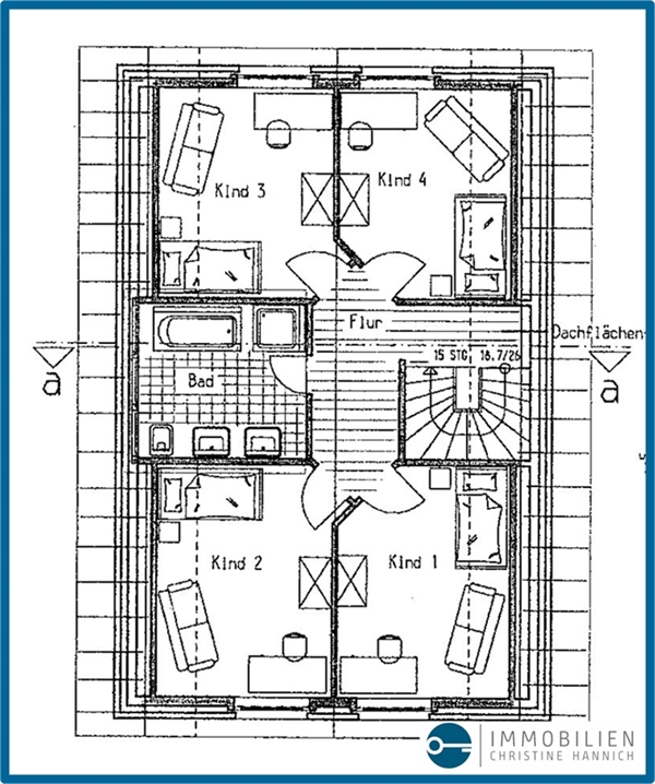 Grundriss Dachgeschoss Einfamilienhaus Westerkappeln