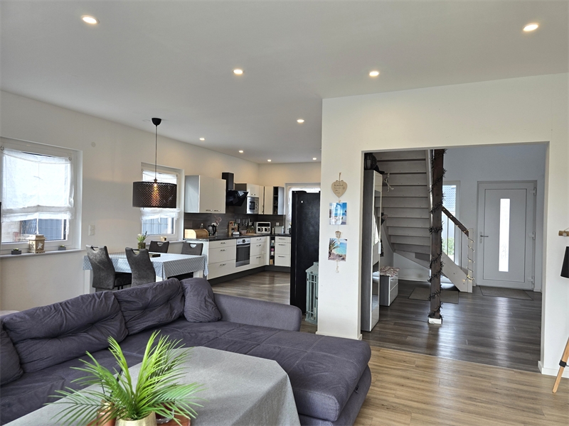 Wohnbereich mit K�che und Blic Einfamilienhaus Westerkappeln