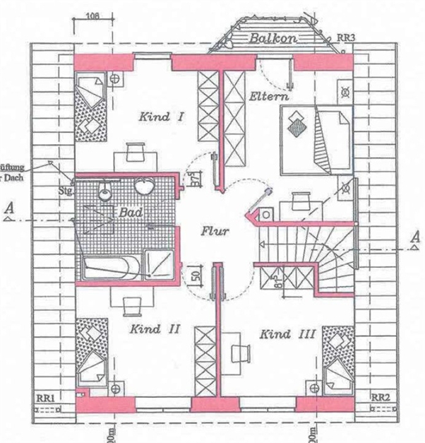 Grundriss DG Einfamilienhaus Westerkappeln