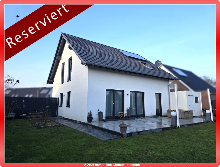Ansicht Westseite Garten Einfamilienhaus Westerkappeln