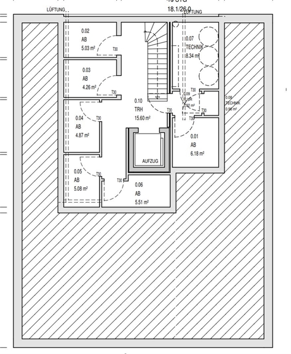 Grundriss KG - Raum 0.02 Etagenwohnung Ibbenb�ren