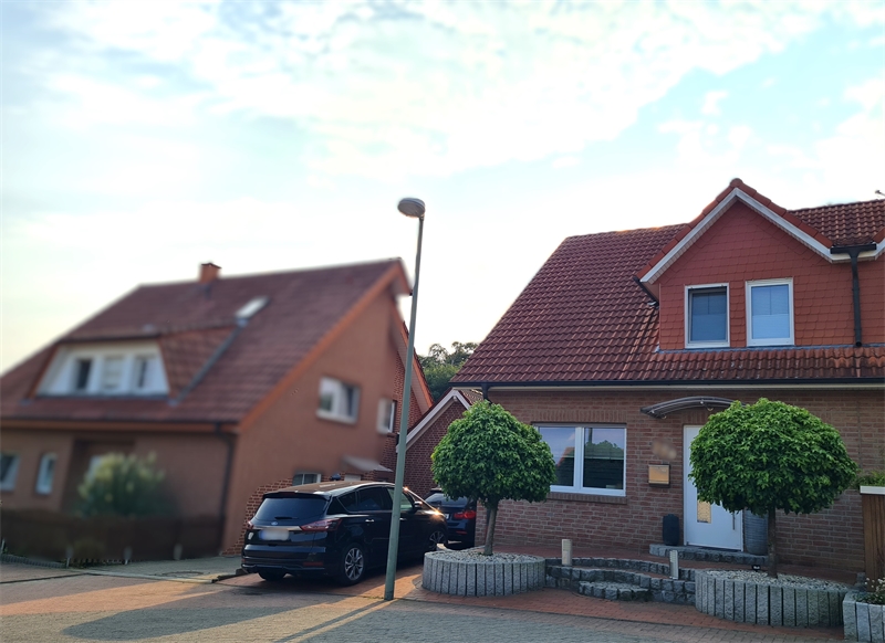 Blick von der Stra�e Einfamilienhaus Lotte