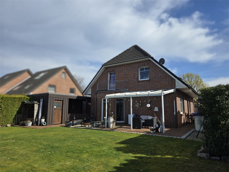 Blick zur Terrasse Einfamilienhaus Westerkappeln