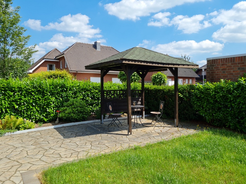 Blick in den Garten Einfamilienhaus Mettingen