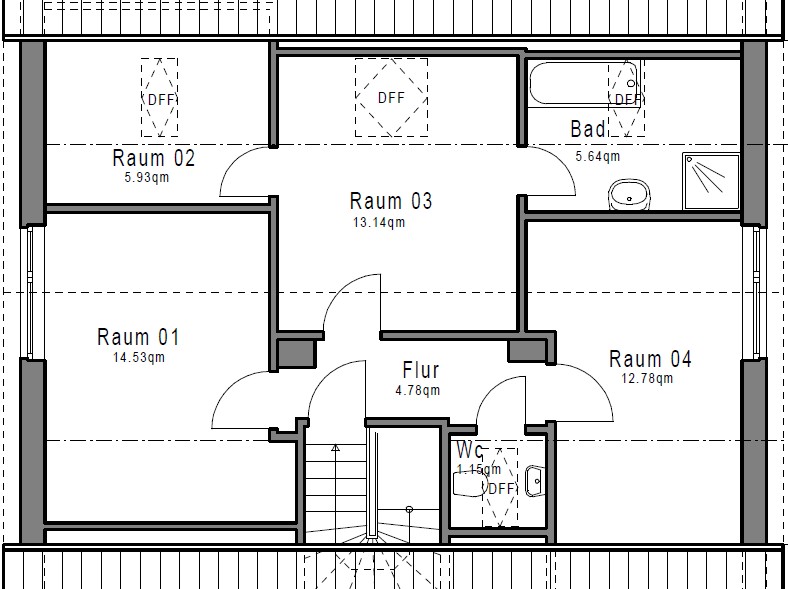 Grundriss DG Einfamilienhaus Lengerich