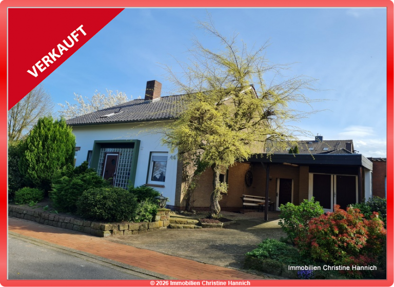 Freistehendes Einfamilienhaus Westerkappeln - Westerkappeln Einfamilienhaus VERKAUFT! Freistehendes Einfamilienhaus mit gro�z�gigem Eckgrundst�ck und dem Flair der 60er Jahre