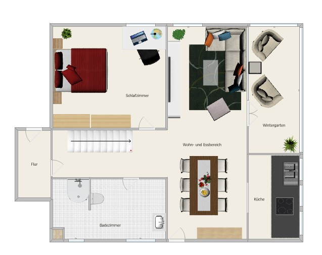Grundriss EG Einfamilienhaus Rieste