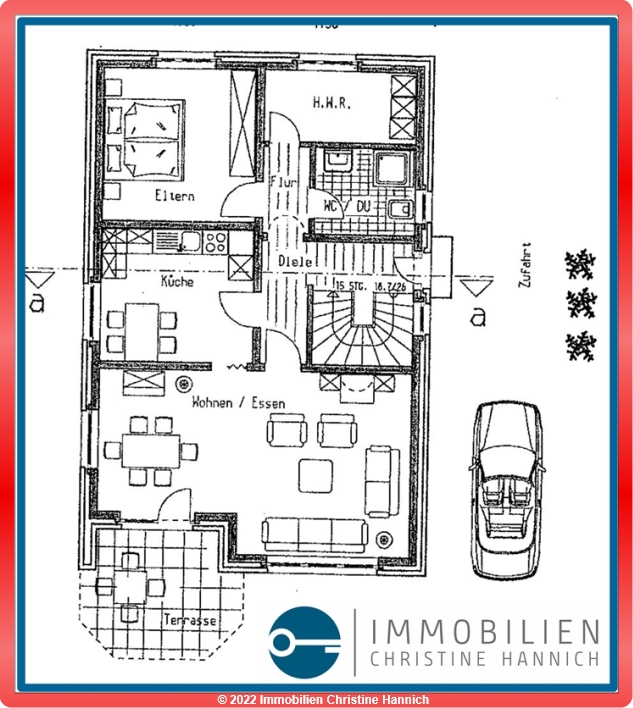 Grundriss Erdgeschoss Westerkappeln - Handarpe Einfamilienhaus ++VERKAUFT! Wohlf�hlort f�r die ganze Familie!++