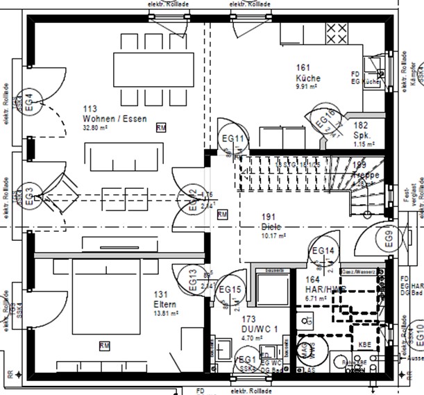 Grundriss EG Einfamilienhaus Westerkappeln