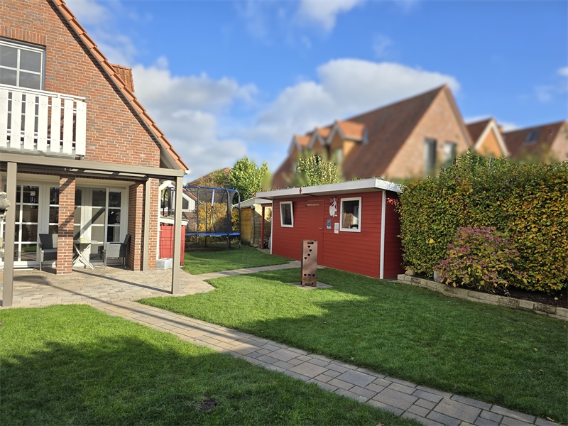 Der Garten mit Gartenhaus Terrassenwohnung Westerkappeln