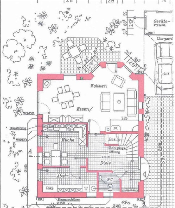 Grundriss EG Einfamilienhaus Westerkappeln