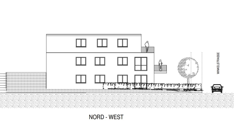 Ansicht Nord-West Etagenwohnung Ibbenb�ren