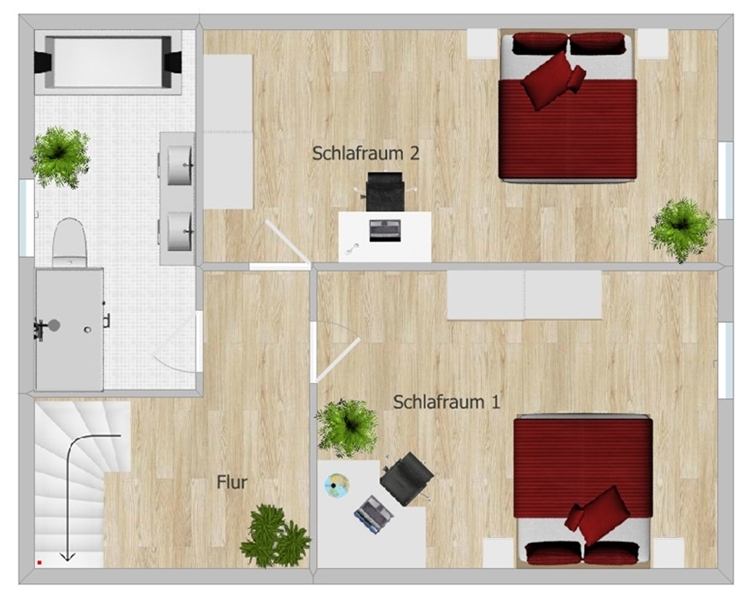2D_Grundriss_DG Einfamilienhaus Lotte